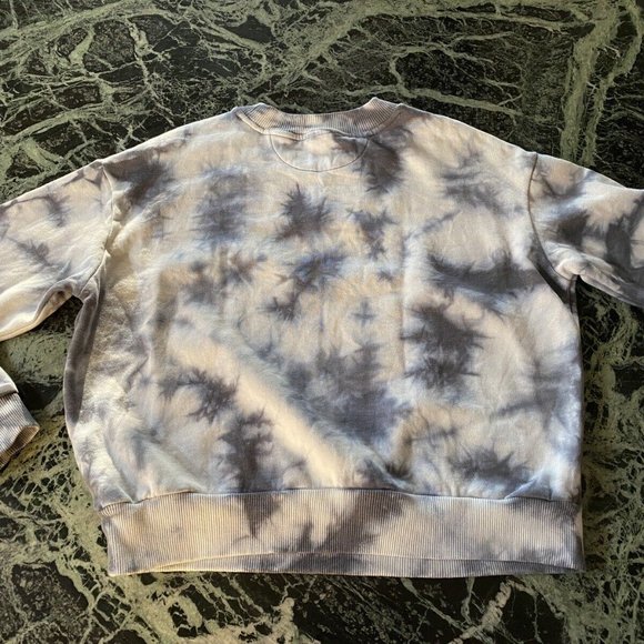 NWT women’s sweatshirt Fleece 90 degree by reflex size M grey tie dye $68 - Picture 6 of 9